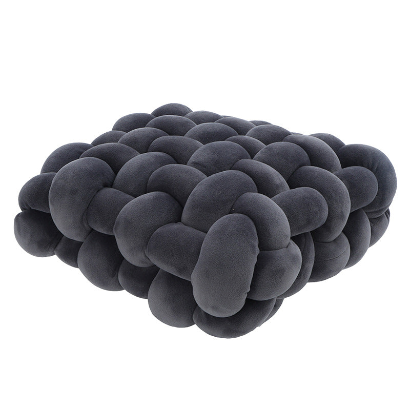 Woven Square Plush Cushion for Creative Home Decor