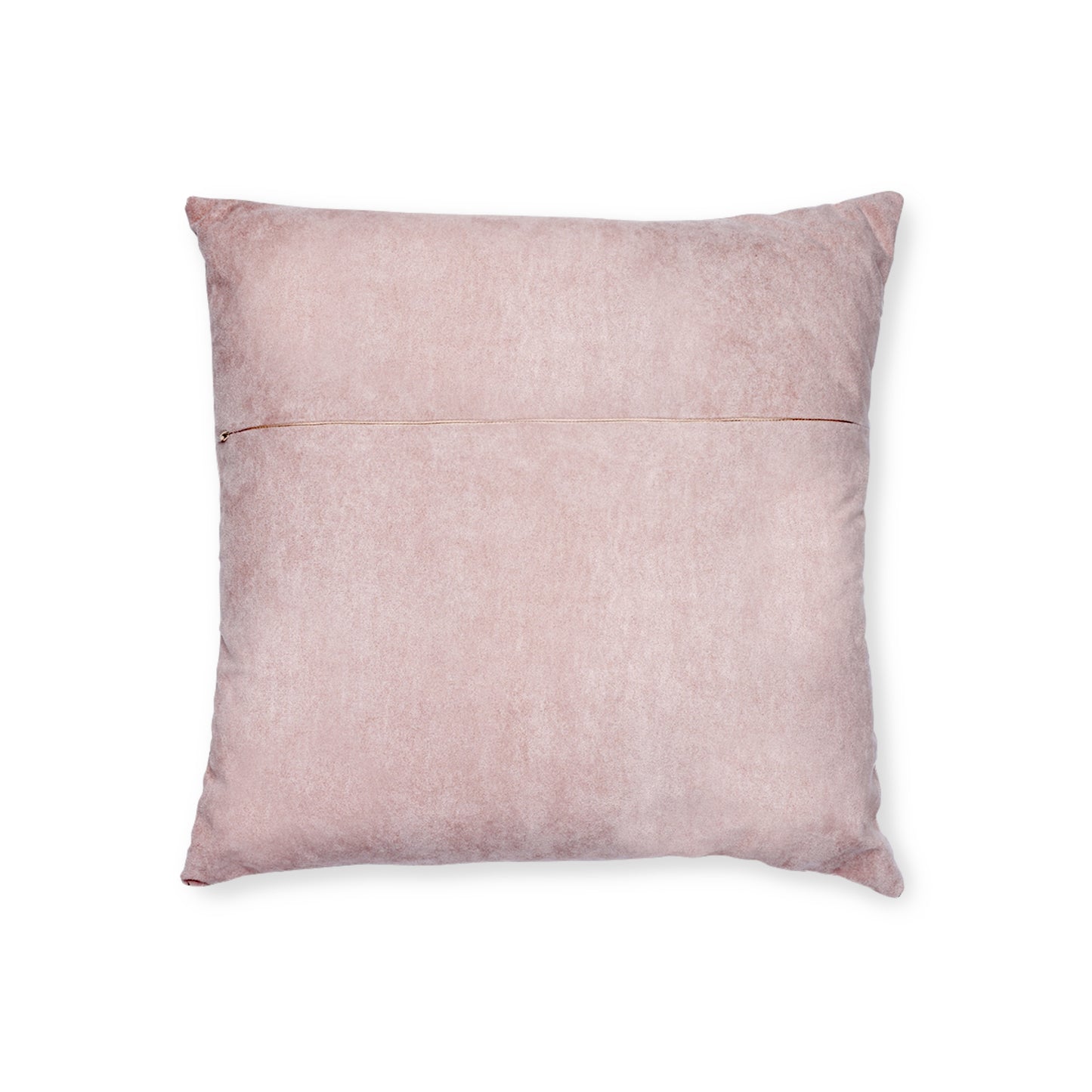 Lucky Roll Square Throw Pillow | Pink Suede Back