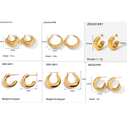 Geometric Stainless Steel Vintage Earrings