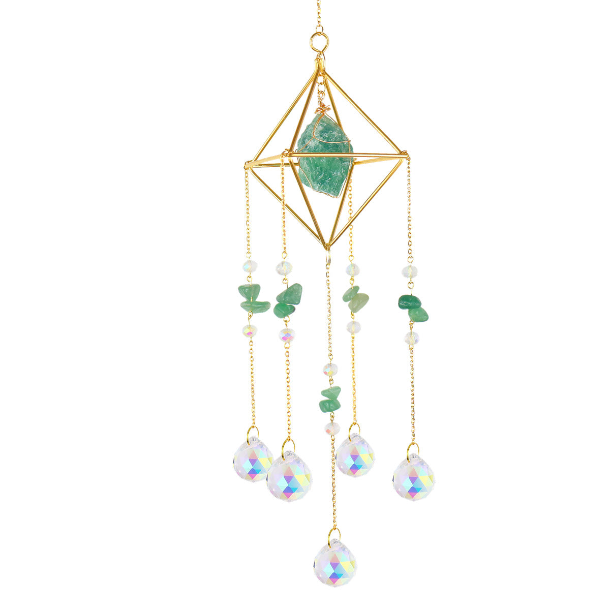 Natural Stone Crystal Wind Chime for Home Decor