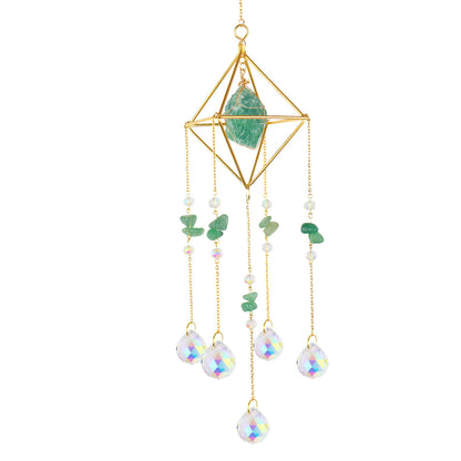 Natural Stone Crystal Wind Chime for Home Decor