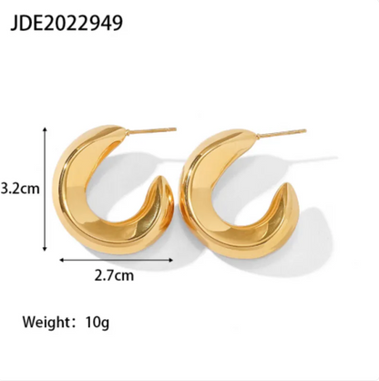 Geometric Stainless Steel Vintage Earrings