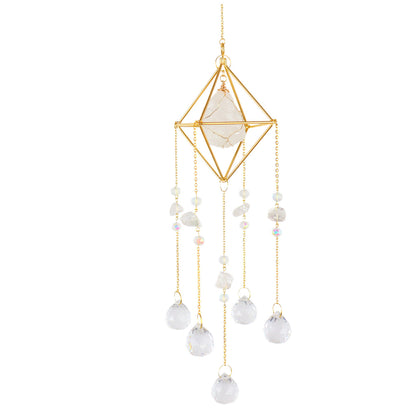 Natural Stone Crystal Wind Chime for Home Decor