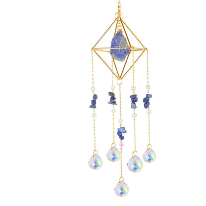 Natural Stone Crystal Wind Chime for Home Decor