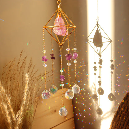 Natural Stone Crystal Wind Chime for Home Decor