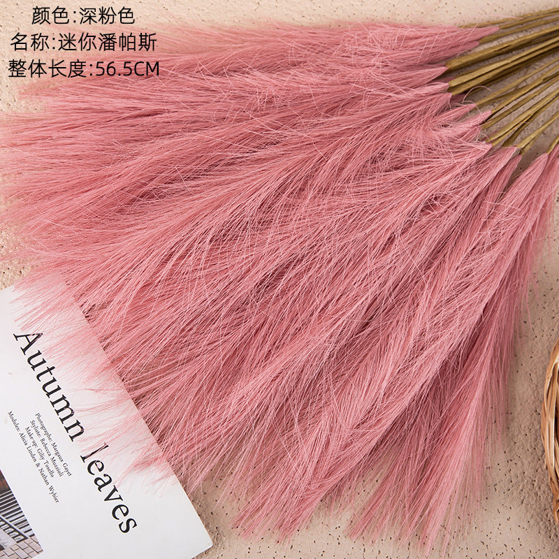 Mini Pampas Grass Artificial Flowers for Home Decor