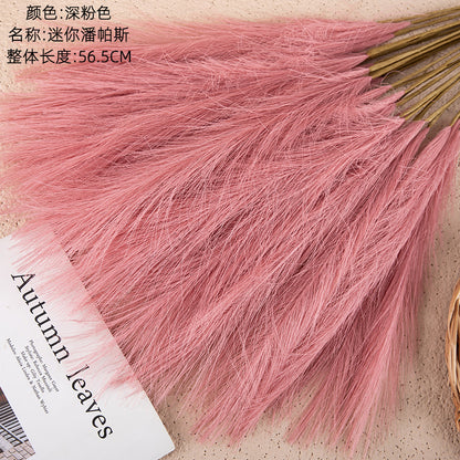 Mini Pampas Grass Artificial Flowers for Home Decor