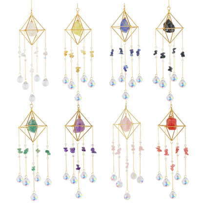 Natural Stone Crystal Wind Chime for Home Decor