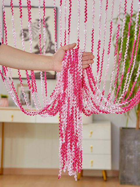 Multi-Color Threaded Curtain for Home Decor