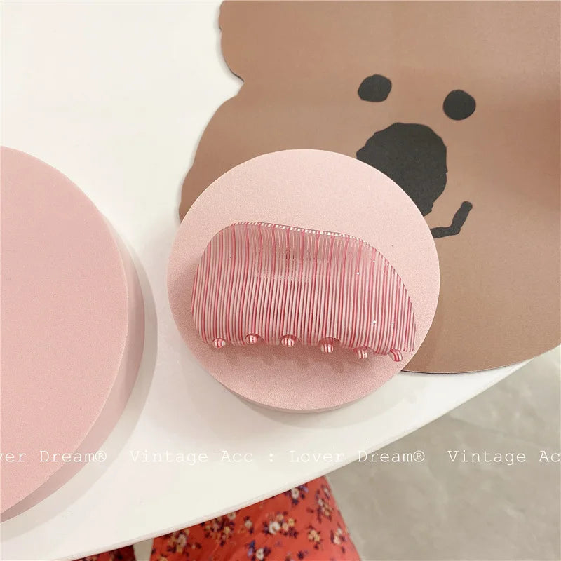 Hot Ins Checkered Hair Claw Clip Acrylic Acetate Black White Colorful Mosaic Grid Plaid Hair Clips Clamp Grab Women Accessories