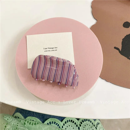 Hot Ins Checkered Hair Claw Clip Acrylic Acetate Black White Colorful Mosaic Grid Plaid Hair Clips Clamp Grab Women Accessories