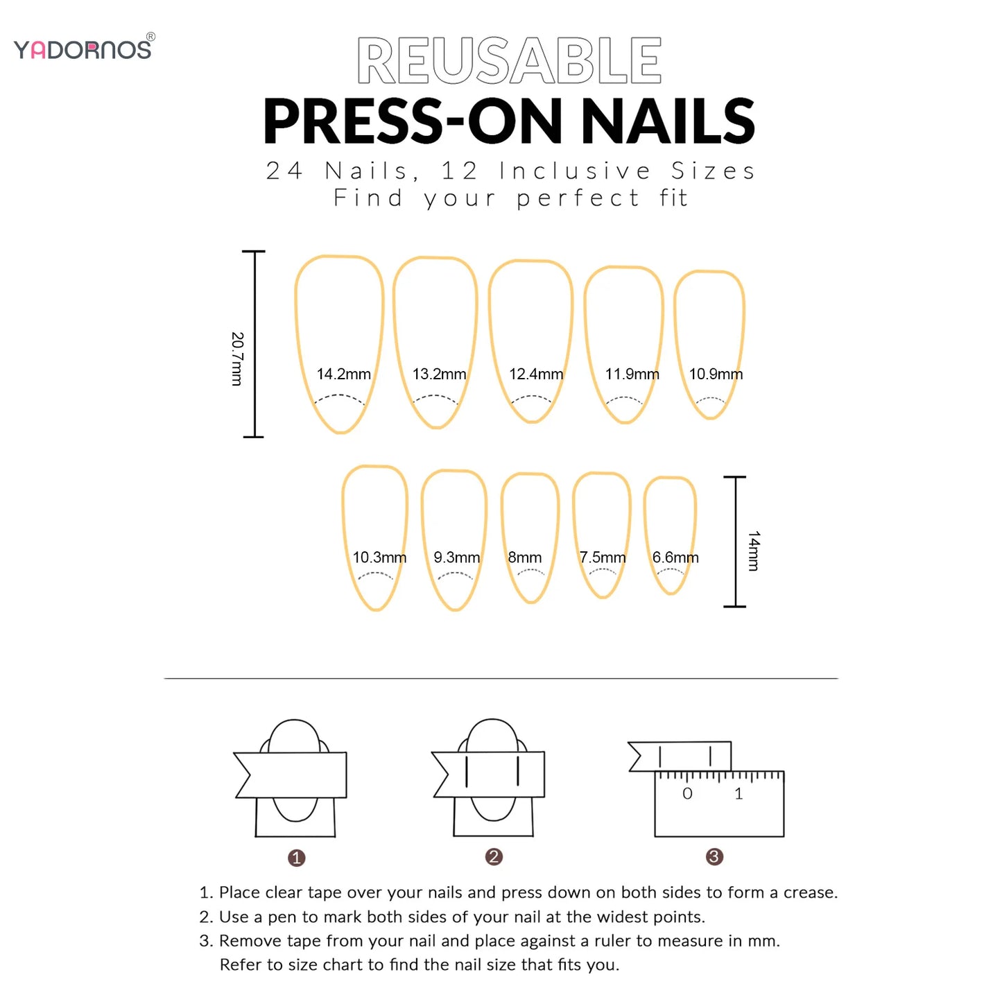 24pcs Ins 3D Bowknots Press On Nails Sweet Strawberry Pink Plaid Almond False Nails With Heart Shape Pearl Decor Fake Nail Tips