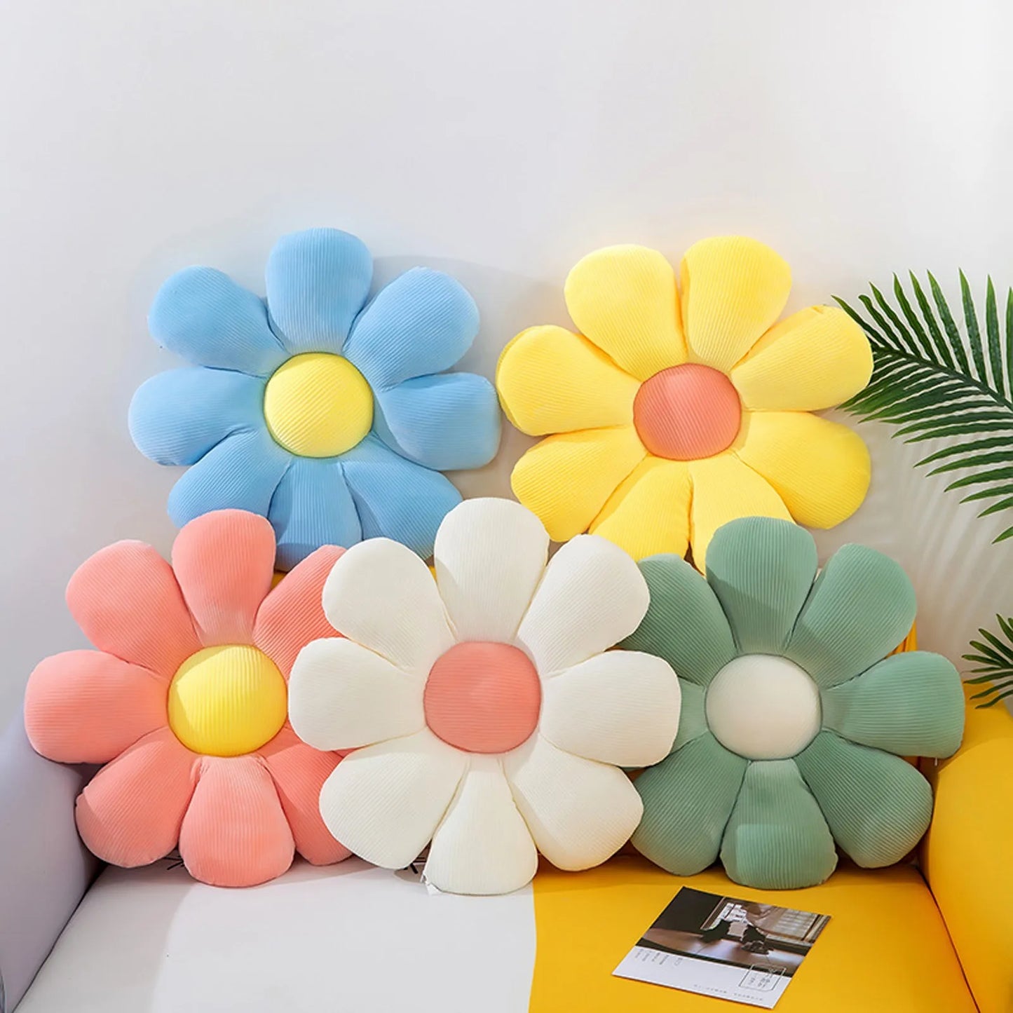 40cm Stuffed Flower Cushion Girly Room Decor Daisy Setting For Kids Bedroom Seat Pillow Pillow Bay Window Pink Flower Pillow