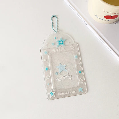 1pc Kpop Photocard Holder Keychain Y2K Kawaii Photo Card Keychain Charm Ins style transparent card sleeve