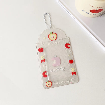 1pc Kpop Photocard Holder Keychain Y2K Kawaii Photo Card Keychain Charm Ins style transparent card sleeve