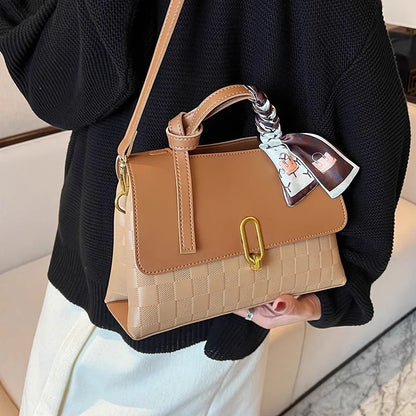 Checkered Flap Crossbody Bag