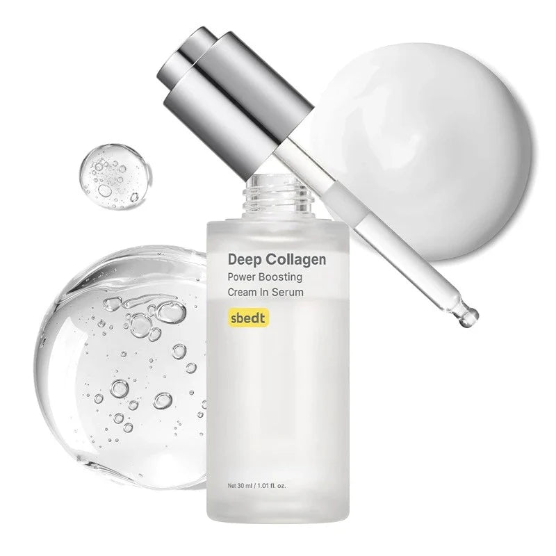Korean Deep Collagen Skin Care -  Silk Peptide Ampoule, Boosting Serum, Retinol Capsule Cream, Fade Fine Lines, Brightening