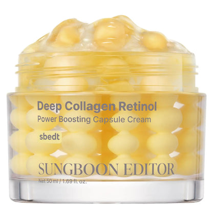 Korean Deep Collagen Skin Care -  Silk Peptide Ampoule, Boosting Serum, Retinol Capsule Cream, Fade Fine Lines, Brightening