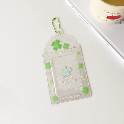 1pc Kpop Photocard Holder Keychain Y2K Kawaii Photo Card Keychain Charm Ins style transparent card sleeve