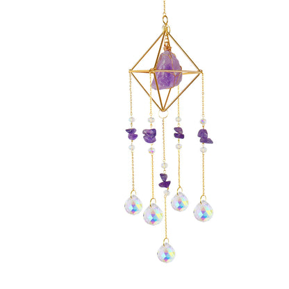Natural Stone Crystal Wind Chime for Home Decor