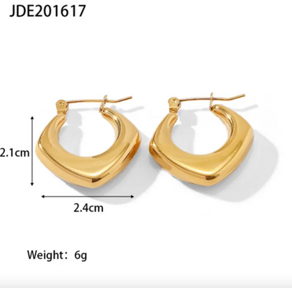 Geometric Stainless Steel Vintage Earrings