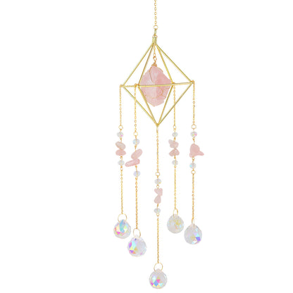 Natural Stone Crystal Wind Chime for Home Decor