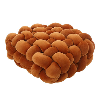 Woven Square Plush Cushion for Creative Home Decor