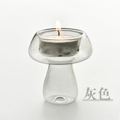 Creative Mushroom Glass Candle Holder for Home Decor